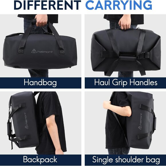 NWT! Haimont 45L Waterproof Convertible Dry Duffel Tote Bag and Backpack - Picture 7 of 15